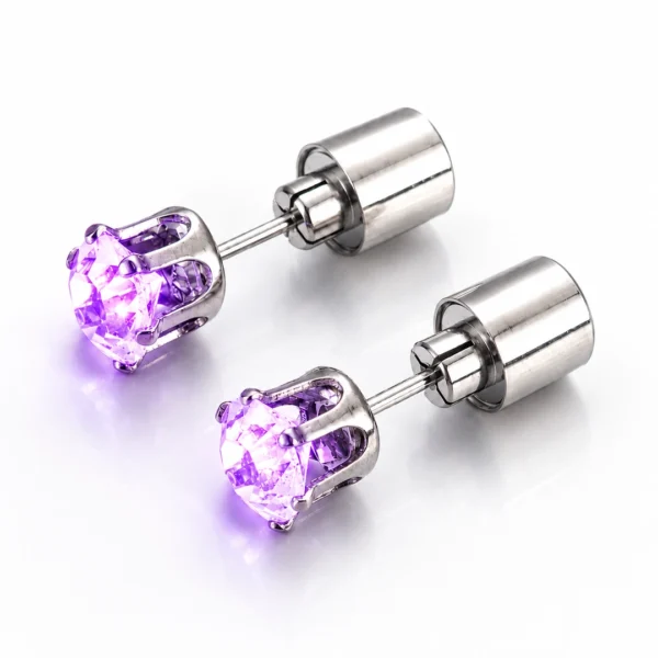 Boucles d'Oreilles Led Violettes Zirconiums (piles fournies) Boucles d'Oreilles Led Violettes Zirconiums (piles fournies).