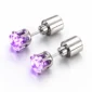 Boucles d'Oreilles Led Violettes Zirconiums (piles fournies).