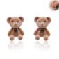 Boucles d'Oreilles Ours Peluche Marron.