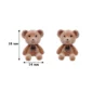 Boucles d'Oreilles Ours Peluche Marron (dimensions)