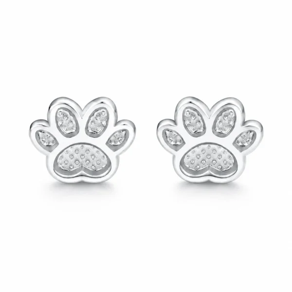 Boucles d'Oreilles Patte de Chien en Acier Boucles d'Oreilles Patte de Chien en Acier.