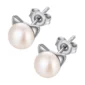 Boucles d'Oreilles Perle Chat.