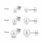 Boucles d’Oreilles Perles Blanches Nacrées 6 8 10 mm.