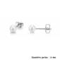 Boucles d’Oreilles Perles Blanches Nacrées 6 mm