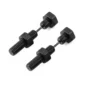 Boucles d’Oreilles Vis Boulon Acier Chirurgical 316L Noir PVD.