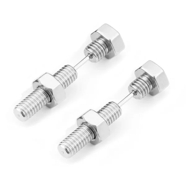 Boucles d’Oreilles Vis Boulon Acier Chirurgical 316L Poli Boucles d’Oreilles Vis Boulon Acier Chirurgical 316L Poli.