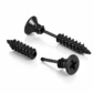 Boucles d’Oreilles Vis Cruciforme Acier Inoxydable 316L Noir PVD.