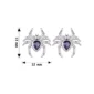 Boucles d’oreilles Araignée Argent 925 Zircon Améthyste (dimensions)