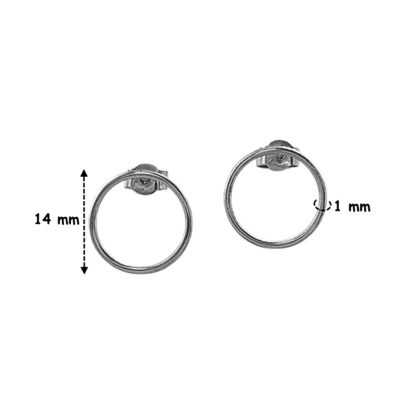 Boucles d’oreilles Cercle Fin à Effet Flottant en Argent 925 Boucles d’oreilles Cercle Fin à Effet Flottant en Argent 925.