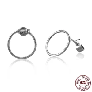 Boucles d’oreilles Cercle Flottant 14 mm Argent 925.