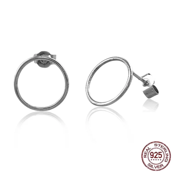 Boucles d’oreilles Cercle Flottant 14 mm Argent 925 Boucles d’oreilles Cercle Flottant 14 mm Argent 925.