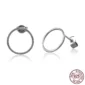 Boucles d’oreilles Cercle Flottant 14 mm Argent 925.