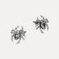 Boucles d’oreilles Gothiques Araignée Argent 925 Zircon Améthyste
