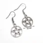 Boucles d'oreilles Pentacle en Acier 316L Vieilli (diamètre 16 mm)