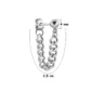 Boucles d'oreilles Perle Acier 316L à Chaînette (dimensions).