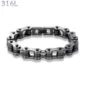Bracelet Chaîne Moto Homme Acier 316L Finition Patinée.
