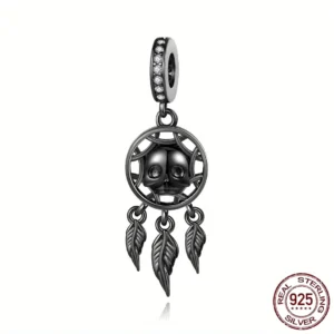 Charm Attrape-Rêves Crâne Argent 925 Compatible Pandora.