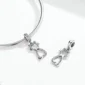 Charm Chat en Argent 925 Pavé de Zirconiums pour Bracelets et Colliers.