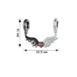 Charm Cœur Ailé Ange - Démon en Argent 925 (dimensions).