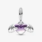 Charm Cœur Ailé Démoniaque Argent 925 Bélière 4 mm Compatible Pandora