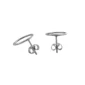 Clous d’oreilles Cercle Flottant 14 mm Argent 925.