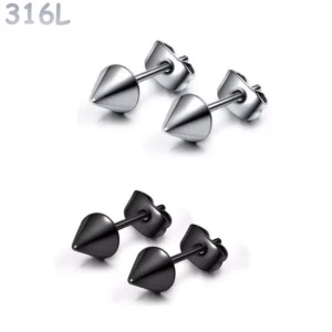 Clous d’oreilles Pointe Conique 5 mm en Acier 316L.