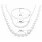 Collier Perles Blanches Nacrées 6 8 10 mm Acier 316L.