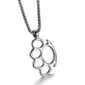 Collier Poing Américain Acier 316L Style Punk.