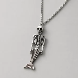 Collier Sirène Squelettique en Acier 316L.