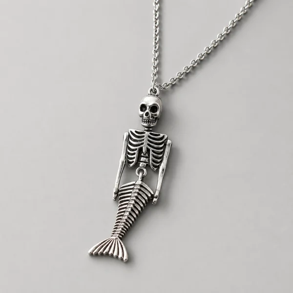 Collier Sirène Squelettique en Acier 316L Collier Sirène Squelettique en Acier 316L.