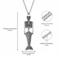 Collier Sirène Squelettique en Acier 316L (dimensions).