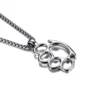 Collier à Pendentif Poing Américain Acier Inoxydable 316L.