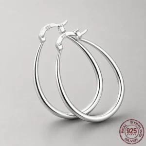 Créoles Goutte en Argent 925.