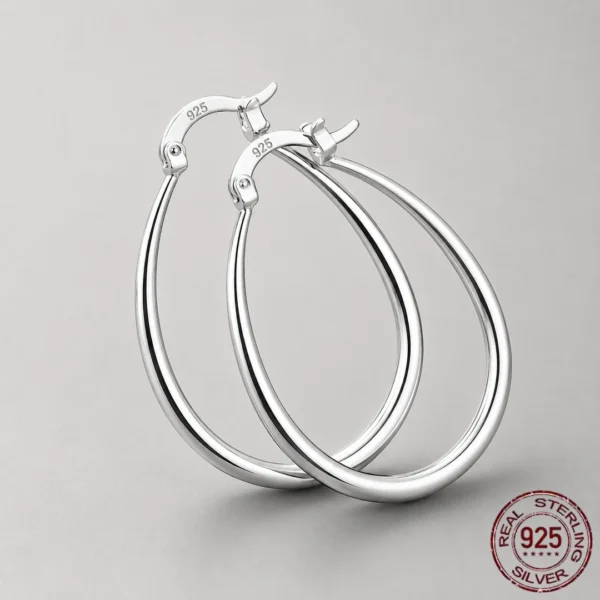 Créoles Goutte en Argent 925.