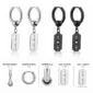 Créoles Lame de Rasoir Acier Inoxydable 316L Argenté ou Noir (dimensions)