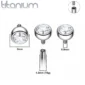 Embout Convexe Piercing Titane ASTM-F136 avec Zirconium.