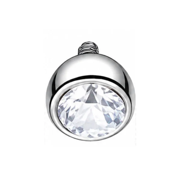 Embout Convexe Piercing Titane G23 avec Zirconium Embout Convexe Piercing Titane G23 avec Zirconium.
