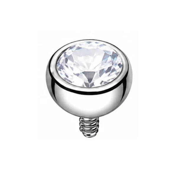 Embout Piercing Titane Zirconium avec Base Convexe Embout Piercing Titane Zirconium avec Base Convexe.