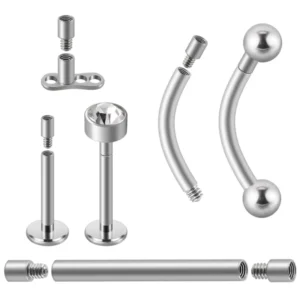 Extension pour Tige de Piercing en Titane 2mm (barbell droit ou courbé, labret, microdermal).