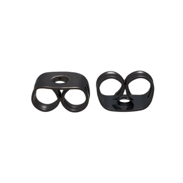 Fermoir Papillon Boucles d’Oreilles Acier 316L Noir PVD Fermoir Papillon Boucles d’Oreilles Acier 316L Noir PVD.