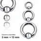 Piercing Anneau CBR Acier 316L Gros Diamètre.