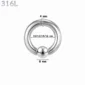 Piercing Anneau CBR Acier 316L Gros Diamètre 4x10-12-14-16x8 mm.