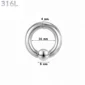 Piercing Anneau CBR Acier 316L Gros Diamètre 4x16x8 mm.
