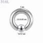 Piercing Anneau CBR Acier 316L Gros Diamètre 7x12-14-20x10-12 mm