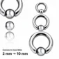 Piercing Anneau CBR Acier 316L Gros Diamètre.