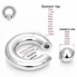 Piercing Anneau CBR Acier 316L Gros Diamètre (dimensions)