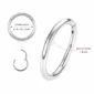 Piercing Anneau Clicker 16G Acier 316L (dimensions).
