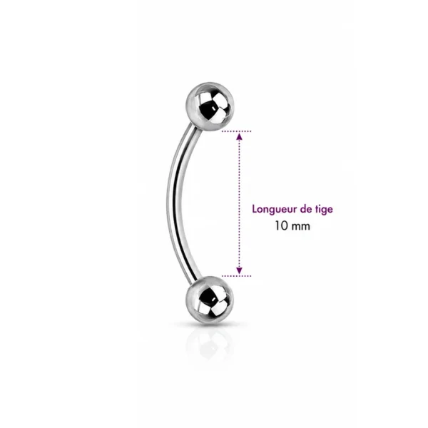 Piercing Banane 10 mm Titane Filetage Interne & Double Bille Piercing Banane 10 mm Titane Filetage Interne & Double Bille.