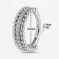 Piercing Clicker 10 mm Double Rang Perlé Titane & Ligne Zirconiums.