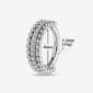Piercing Clicker 8 mm Double Rang Perlé Titane & Ligne Zirconiums.